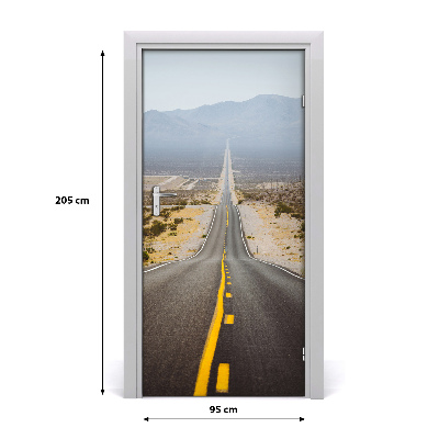 Adesivo em porta Vista da estrada
