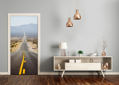 Adesivo em porta Vista da estrada