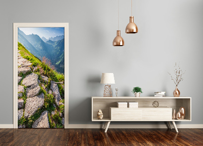 Autocolante para porta Trilha da montanha