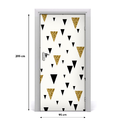 Papel de parede em porta Fundo de triângulos