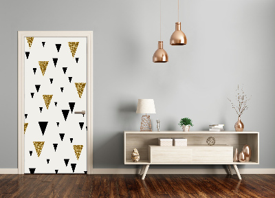 Papel de parede em porta Fundo de triângulos