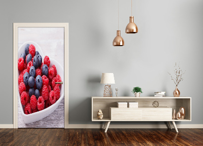 Papel de parede em porta Framboesas e mirtilos