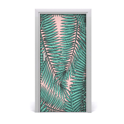 Adesivo em porta Folhas de palmeira