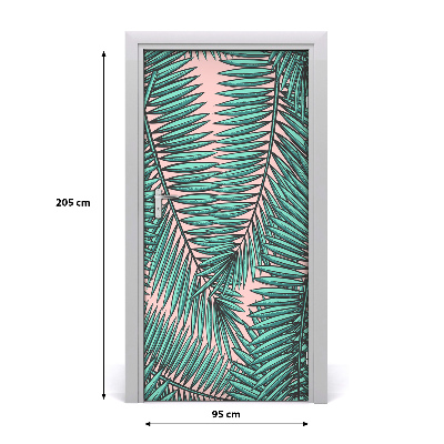 Adesivo em porta Folhas de palmeira