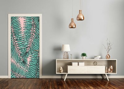 Adesivo em porta Folhas de palmeira
