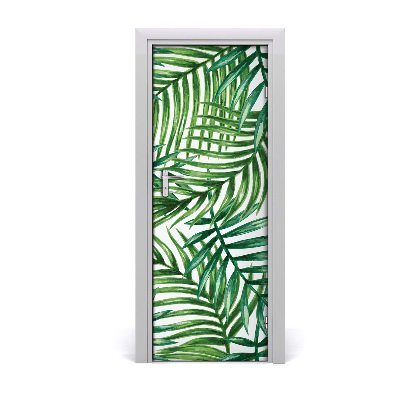 Autocolante para porta Folhas de palmeira