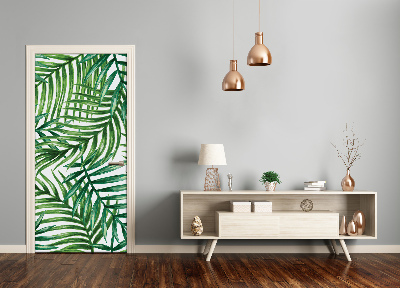 Autocolante para porta Folhas de palmeira