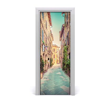 Adesivo em porta ruas italianas