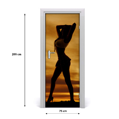 Autocolante para porta Saia curta