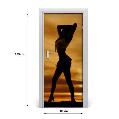 Autocolante para porta Saia curta