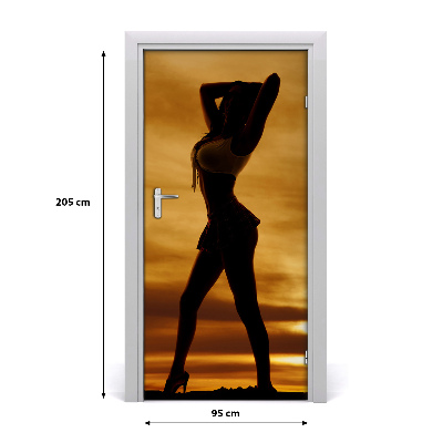 Autocolante para porta Saia curta