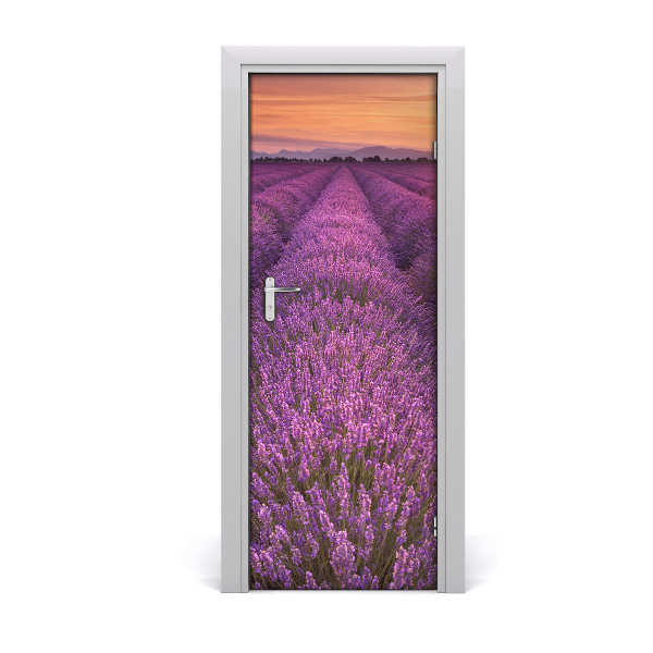 Autocolante para porta Campo de lavanda