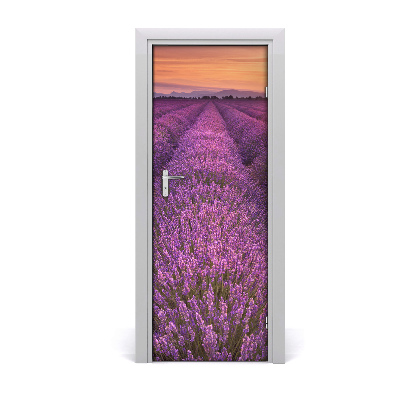 Autocolante para porta Campo de lavanda