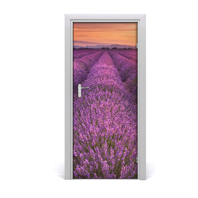 Autocolante para porta Campo de lavanda