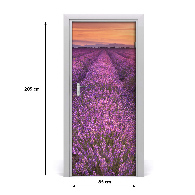 Autocolante para porta Campo de lavanda