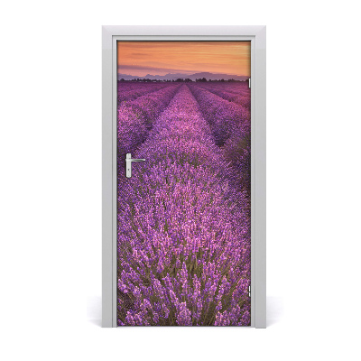 Autocolante para porta Campo de lavanda
