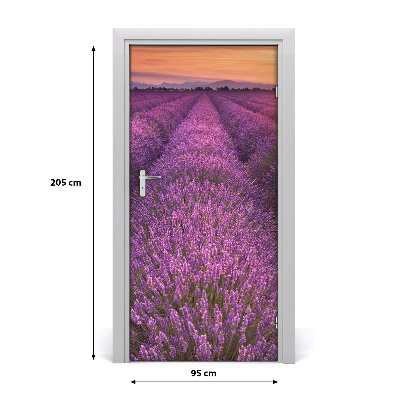 Autocolante para porta Campo de lavanda