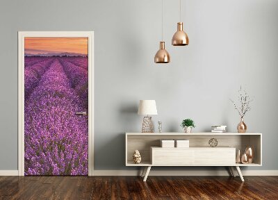 Autocolante para porta Campo de lavanda