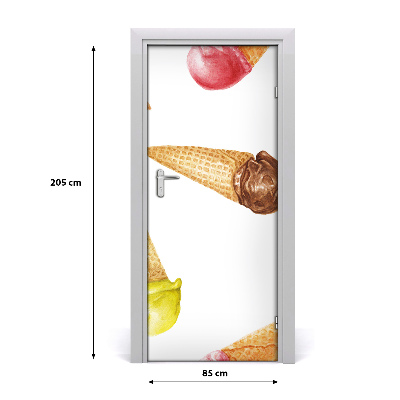 Papel de parede em porta Sorvete em casquinha de waffle