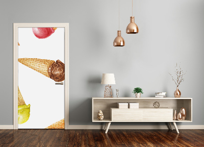 Papel de parede em porta Sorvete em casquinha de waffle