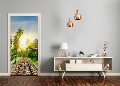 Autocolante para porta Trilhos ferroviários