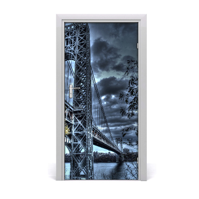 Papel de parede em porta Ponte de Nova York
