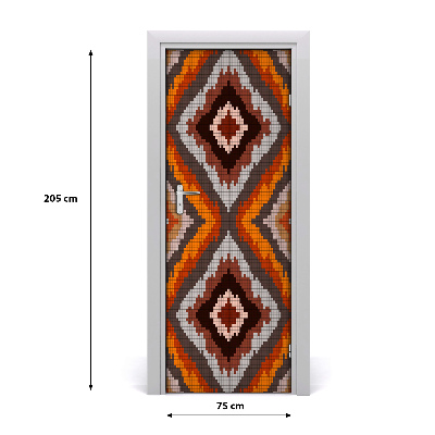 Adesivo em porta fundo retrô