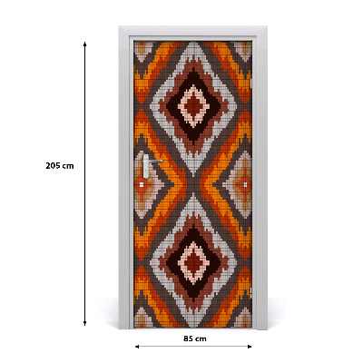 Adesivo em porta fundo retrô