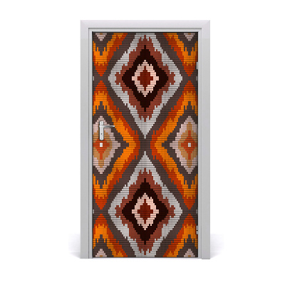 Adesivo em porta fundo retrô