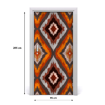 Adesivo em porta fundo retrô