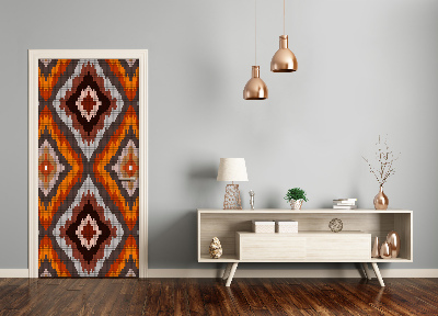 Adesivo em porta fundo retrô