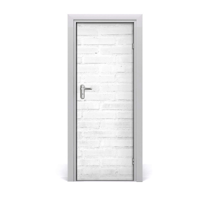 Papel de parede em porta Parede de tijolos