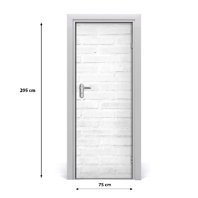 Papel de parede em porta Parede de tijolos