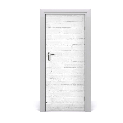 Papel de parede em porta Parede de tijolos