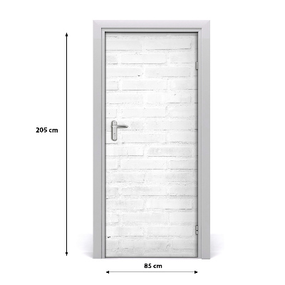 Papel de parede em porta Parede de tijolos