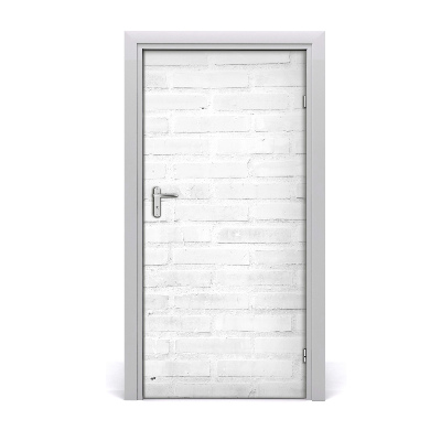 Papel de parede em porta Parede de tijolos