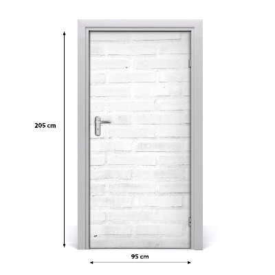Papel de parede em porta Parede de tijolos