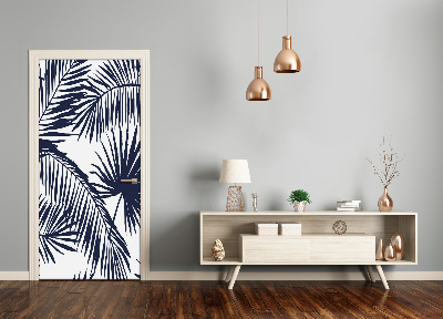 Autocolante para porta Folhas de palmeira