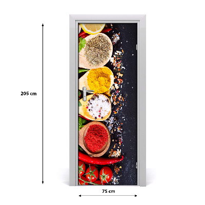 Papel de parede em porta Especiarias