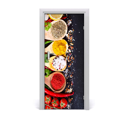 Papel de parede em porta Especiarias