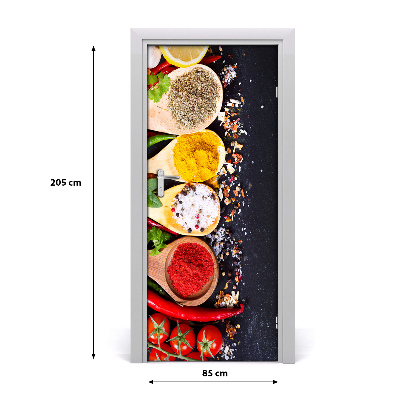 Papel de parede em porta Especiarias