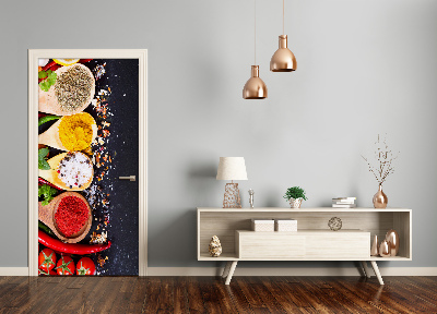 Papel de parede em porta Especiarias