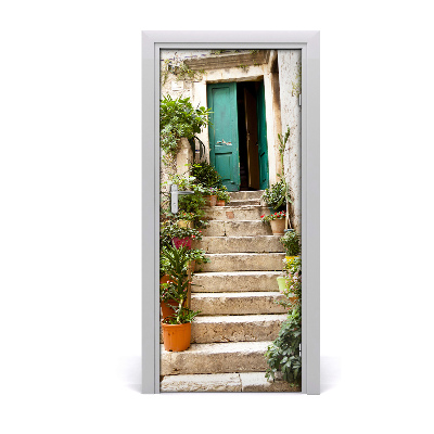 Autocolante para porta Escadas antigas