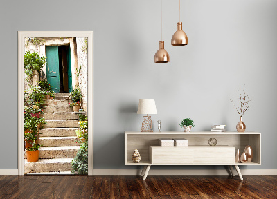 Autocolante para porta Escadas antigas