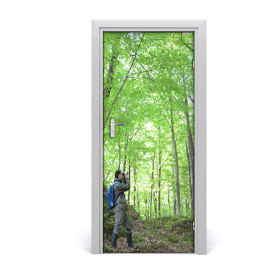 Papel de parede em porta Ornitólogo de Pessoas