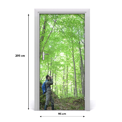 Papel de parede em porta Ornitólogo de Pessoas