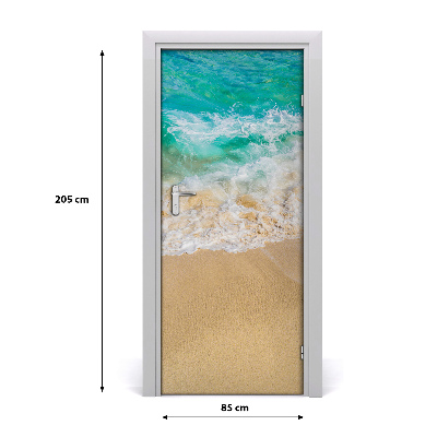 Adesivo em porta Praia e mar