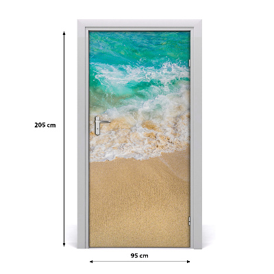 Adesivo em porta Praia e mar