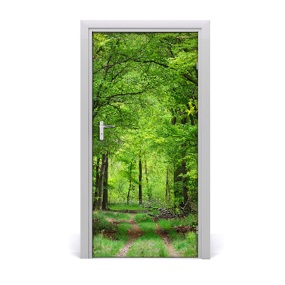Papel de parede em porta Floresta verde
