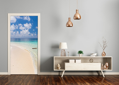 Autocolante para porta Praia das Maldivas